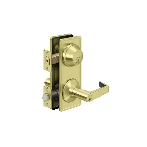 Intercon. Lock GR2, Entry w/ Claredon Lever in Polished Brass Intercon. Lock GR2, Entry w/ Claredon Lever in Polished Brass