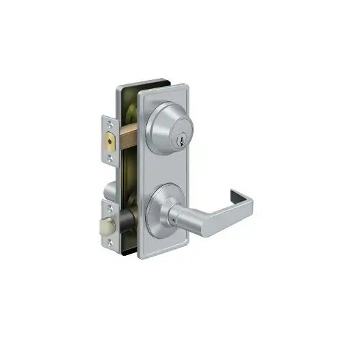Intercon. Lock GR2, Passage w/ Claredon Lever in Brushed Chrome Intercon. Lock GR2, Passage w/ Claredon Lever in Brushed Chrome