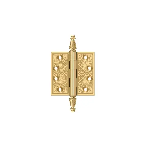 3-1/2" x 3-1/2" Square Hinges in PVD Polished Brass Pair