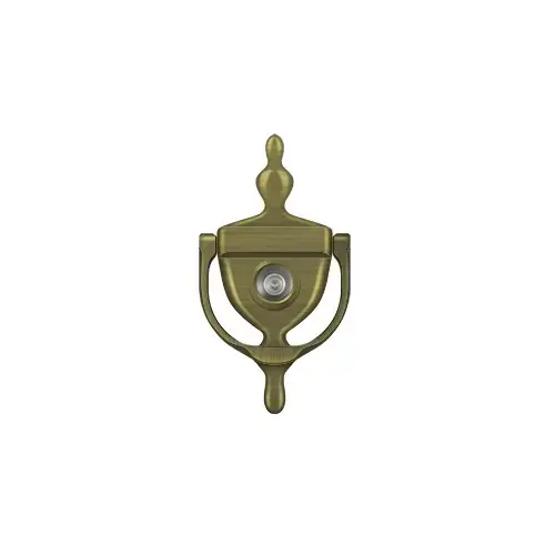 DKV630 Door Knocker with Viewer, Victorian Antique Brass DKV630 Door Knocker with Viewer, Victorian Antique Brass