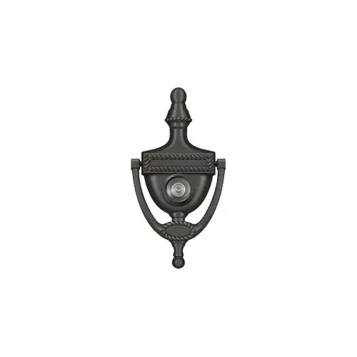 Door Knocker-Viewer, Victorian Rope in Oil-rubbed Bronze Door Knocker-Viewer, Victorian Rope in Oil-rubbed Bronze