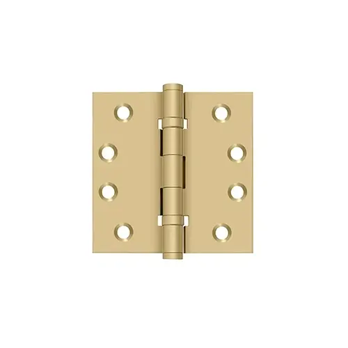 4" x 4" Square Hinges, Ball Bearings in Brushed Brass Pair 4" x 4" Square Hinges, Ball Bearings in Brushed Brass Pair