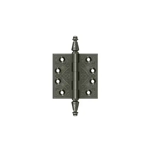 3-1/2" x 3-1/2" Square Hinges in Antique Nickel Pair