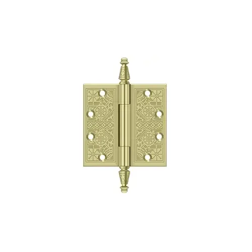 4-1/2" x 4-1/2" Square Hinges in Unlacquered Brass Pair 4-1/2" x 4-1/2" Square Hinges in Unlacquered Brass Pair