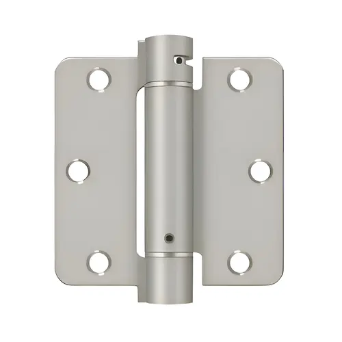 3-1/2" X 3-1/2" X 1/4" Spring Hinge, Steel Material, 1/4" Radius Corners, Brushed Nickel Finish 3-1/2" X 3-1/2" X 1/4" Spring Hinge, Steel Material, 1/4" Radius Corners, Brushed Nickel Finish
