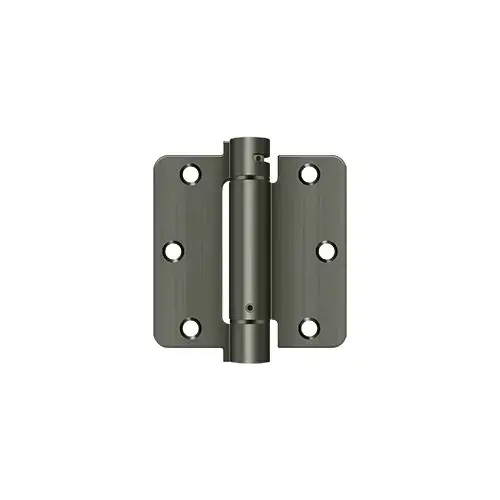 3-1/2" x 3-1/2" x 1/4" Spring Hinge in Antique Nickel 3-1/2" x 3-1/2" x 1/4" Spring Hinge in Antique Nickel