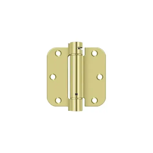 3-1/2" x 3-1/2" x 5/8" Spring Hinge in Polished Brass 3-1/2" x 3-1/2" x 5/8" Spring Hinge in Polished Brass