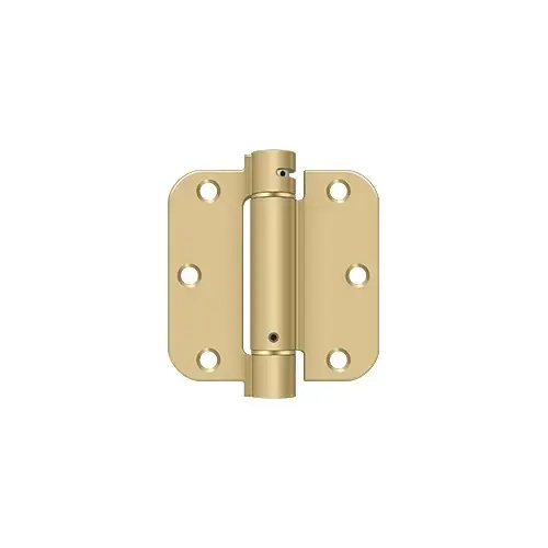3-1/2" x 3-1/2" x 5/8" Spring Hinge in Brushed Brass 3-1/2" x 3-1/2" x 5/8" Spring Hinge in Brushed Brass