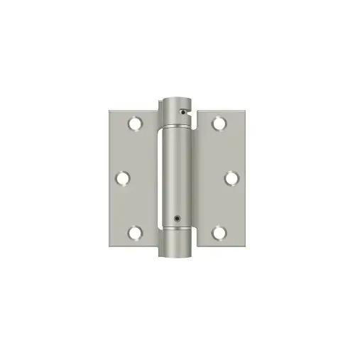 3-1/2" x 3-1/2" Spring Hinge; Satin Nickel Finish 3-1/2" x 3-1/2" Spring Hinge; Satin Nickel Finish