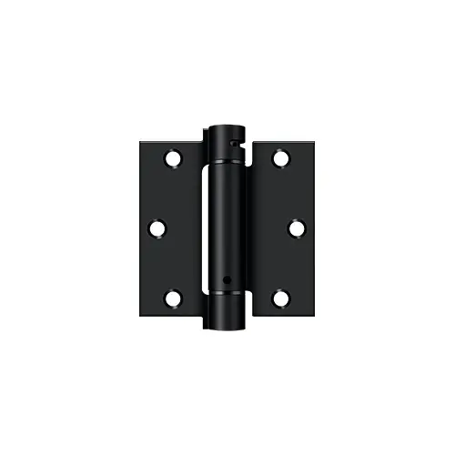 3-1/2" x 3-1/2" Spring Hinge; Flat Black Finish