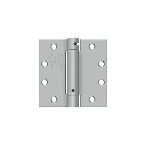 4-1/2" x 4-1/2" Spring Hinge, UL Listed in Brushed Stainless