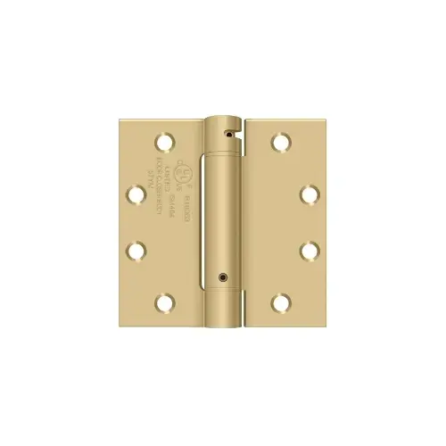 4-1/2" x 4-1/2" Spring Hinge, UL Listed in Brushed Brass
