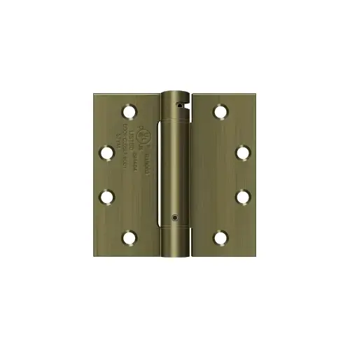 4-1/2" x 4-1/2" Spring Hinge, UL Listed in Antique Brass 4-1/2" x 4-1/2" Spring Hinge, UL Listed in Antique Brass