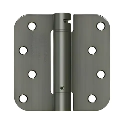 4" X 4" X 5/8" Spring Hinge, Steel Material, 5/8" Radius Corner, Full Inset Mounting, Antique Nickel Finish 4" X 4" X 5/8" Spring Hinge, Steel Material, 5/8" Radius Corner, Full Inset Mounting, Antique Nickel Finish