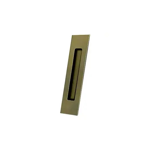 Flush Pull, Rectangular, HD, 10" x 2-1/4" x 1/2", Solid Brass in Antique Brass Flush Pull, Rectangular, HD, 10" x 2-1/4" x 1/2", Solid Brass in Antique Brass