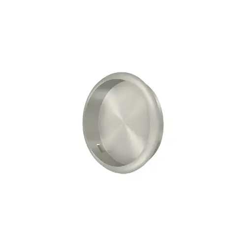 Flush Pull; Round; 2-1/8" Diameter; Satin Nickel Finish Flush Pull; Round; 2-1/8" Diameter; Satin Nickel Finish