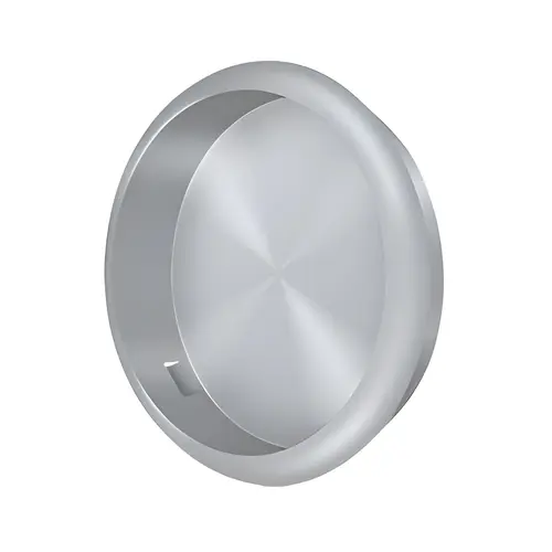 Flush Pull; Round; 2-1/8" Diameter; Satin Chrome Finish Flush Pull; Round; 2-1/8" Diameter; Satin Chrome Finish