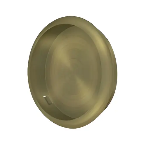 Flush Pull; Round; 2-1/8" Diameter; Antique Brass Finish Flush Pull; Round; 2-1/8" Diameter; Antique Brass Finish