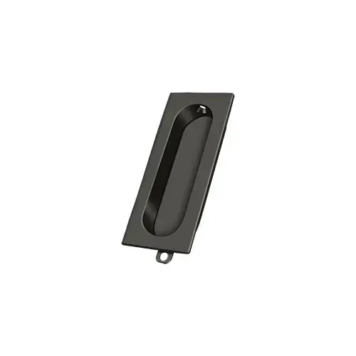 Flush Pull, Rectangle, 3-1/8" x 1-3/8" x 1/2" in Oil-rubbed Bronze