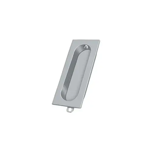 Flush Pull, Rectangle, 3-1/8" x 1-3/8" x 1/2" in Brushed Chrome Flush Pull, Rectangle, 3-1/8" x 1-3/8" x 1/2" in Brushed Chrome