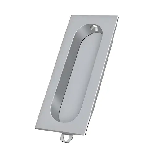 Flush Pull, Rectangle, 3-1/8" x 1-3/8" x 1/2" in Brushed Chrome Flush Pull, Rectangle, 3-1/8" x 1-3/8" x 1/2" in Brushed Chrome