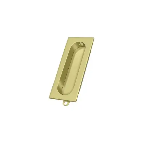 Flush Pull, Rectangle, 3-1/8" x 1-3/8" x 1/2" in Polished Brass Flush Pull, Rectangle, 3-1/8" x 1-3/8" x 1/2" in Polished Brass