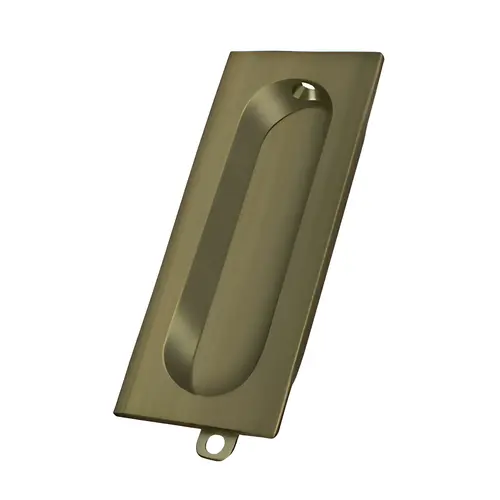 Flush Pull, Rectangle, 3-1/8" x 1-3/8" x 1/2" in Antique Brass Flush Pull, Rectangle, 3-1/8" x 1-3/8" x 1/2" in Antique Brass