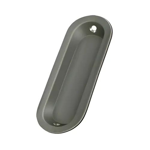 Flush Pull, Oblong, 3-1/2" x 1-1/4" x 3/8" in Antique Nickel Flush Pull, Oblong, 3-1/2" x 1-1/4" x 3/8" in Antique Nickel