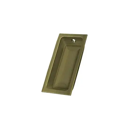Flush Pull, Large, 3-5/8" x 1-3/4" x 1/2" in Antique Brass Flush Pull, Large, 3-5/8" x 1-3/4" x 1/2" in Antique Brass