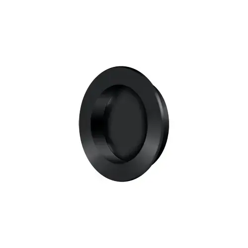Flush Pull , Round, HD, 2-3/8", Solid Brass in Paint Black Flush Pull , Round, HD, 2-3/8", Solid Brass in Paint Black
