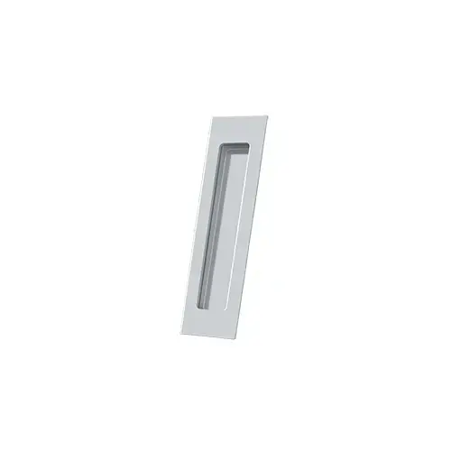 Flush Pull, Rectangular, HD, 7" x 1-7/8" x 3/8", Solid Brass in Polished Chrome
