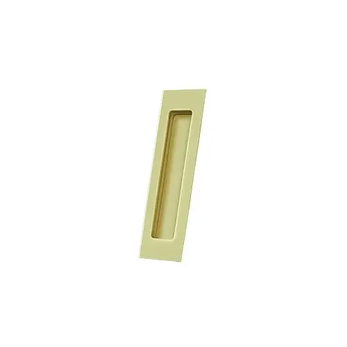 Flush Pull, Rectangular, HD, 7" x 1-7/8" x 3/8", Solid Brass in Polished Brass