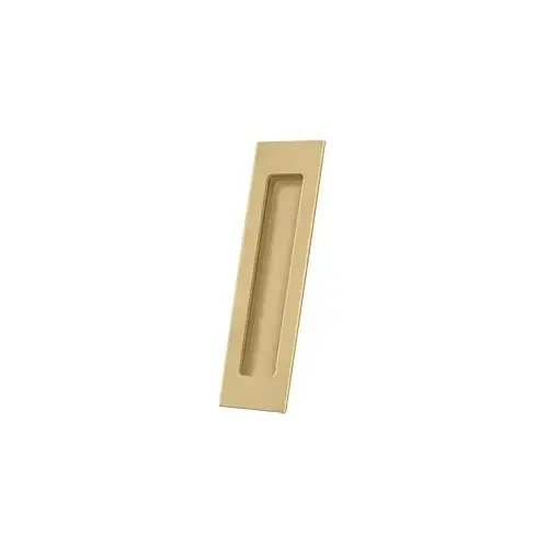 Flush Pull, Rectangular, HD, 7" x 1-7/8" x 3/8", Solid Brass in Brushed Brass Flush Pull, Rectangular, HD, 7" x 1-7/8" x 3/8", Solid Brass in Brushed Brass