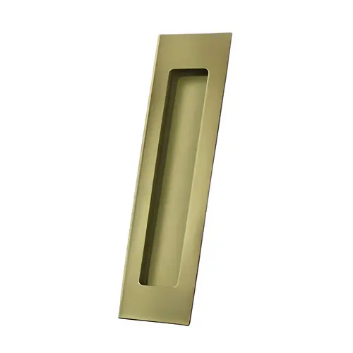 Flush Pull, Rectangular, HD, 7" x 1-7/8" x 3/8", Solid Brass in Antique Brass Flush Pull, Rectangular, HD, 7" x 1-7/8" x 3/8", Solid Brass in Antique Brass