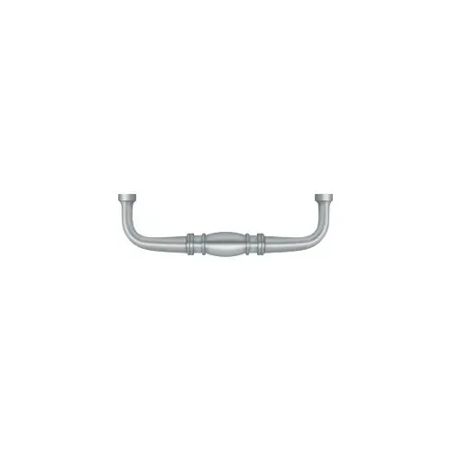 Colonial Wire Pull; 4"; Satin Chrome Finish Colonial Wire Pull; 4"; Satin Chrome Finish