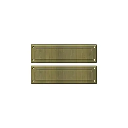Mail Slot 13-1/8" with Interior Flap in Antique Brass Mail Slot 13-1/8" with Interior Flap in Antique Brass