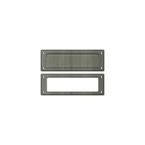 Mail Slot 8-7/8" with Interior Frame in Antique Nickel Mail Slot 8-7/8" with Interior Frame in Antique Nickel