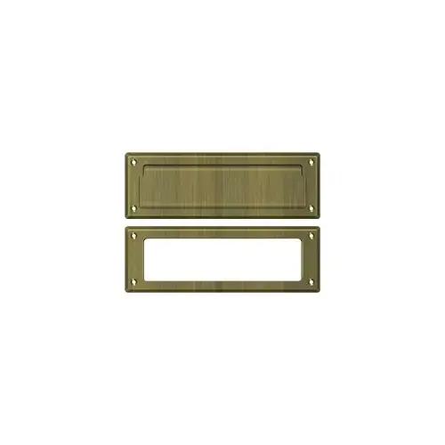 Mail Slot 8-7/8" with Interior Frame in Antique Brass Mail Slot 8-7/8" with Interior Frame in Antique Brass
