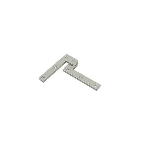 3-7/8" Height X 1/4" Thickness Fixed Pivot Door Hinge Brushed Nickel Pair 3-7/8" Height X 1/4" Thickness Fixed Pivot Door Hinge Brushed Nickel Pair