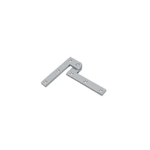3-7/8" x 5/8" x 1-5/8" Hinge in Brushed Chrome Pair 3-7/8" x 5/8" x 1-5/8" Hinge in Brushed Chrome Pair