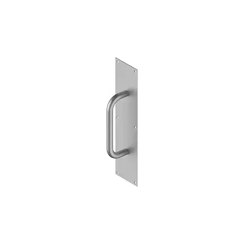 Pull Plate with Handle 4" x 16" S/S in Brushed Stainless Pull Plate with Handle 4" x 16" S/S in Brushed Stainless