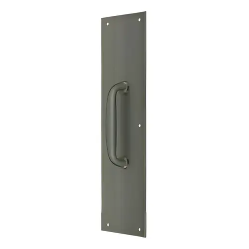Push Plate w/ Handle 3-1/2" x 15 " - Handle 5-1/4" in Antique Nickel Push Plate w/ Handle 3-1/2" x 15 " - Handle 5-1/4" in Antique Nickel