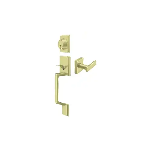 Highgate Handleset with Zinc Livingston Lever Entry in Polished Brass Highgate Handleset with Zinc Livingston Lever Entry in Polished Brass
