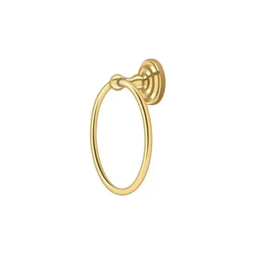 6-1/2" Diameter R Series Traditional Towel Ring Lifetime Polished Brass 6-1/2" Diameter R Series Traditional Towel Ring Lifetime Polished Brass