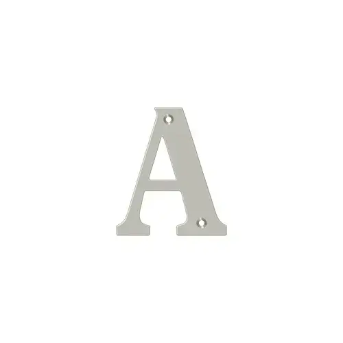 4" Height Residential House Letter Letter A Satin Nickel - pack of 10 4" Height Residential House Letter Letter A Satin Nickel - pack of 10