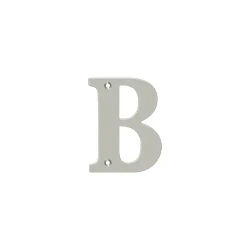 4" Height Residential House Letter Letter B Brushed Nickel 4" Height Residential House Letter Letter B Brushed Nickel
