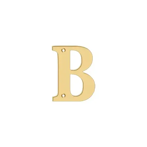 4" Residential Letter B in PVD Polished Brass 4" Residential Letter B in PVD Polished Brass
