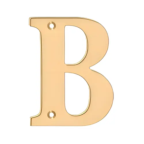 4" Residential Letter B in PVD Polished Brass 4" Residential Letter B in PVD Polished Brass