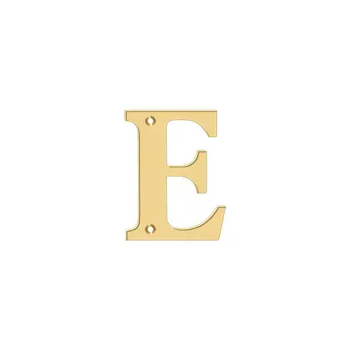 4" Height Residential House Letter Letter E Lifetime Polished Brass - pack of 10 4" Height Residential House Letter Letter E Lifetime Polished Brass - pack of 10