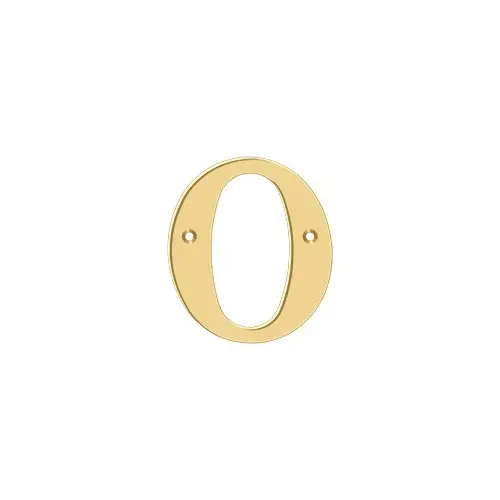4" Residential Letter O; Lifetime Brass Finish 4" Residential Letter O; Lifetime Brass Finish